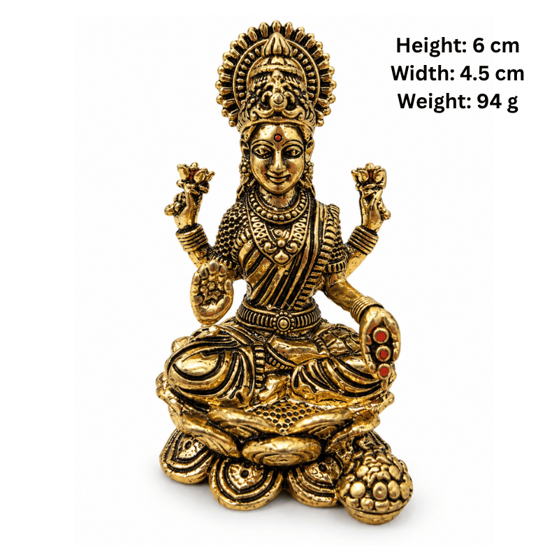 Brass Lakshmi Maa S Miniature-Statue-Global Food Hub