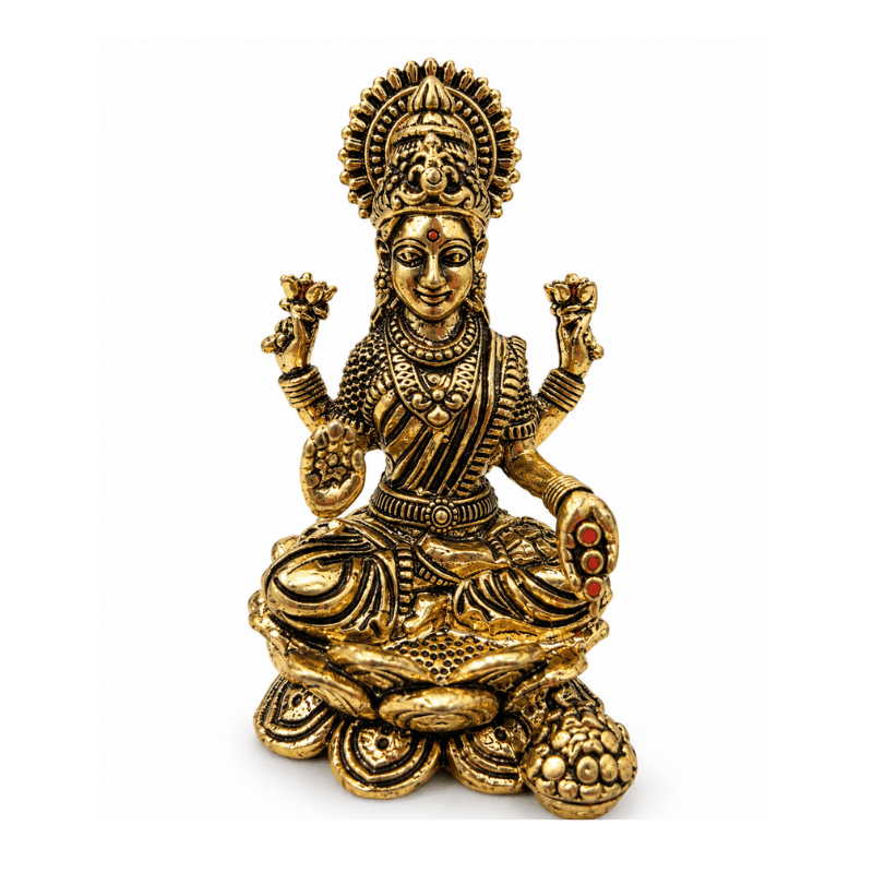 Brass Lakshmi Maa S Miniature-Statue-Global Food Hub