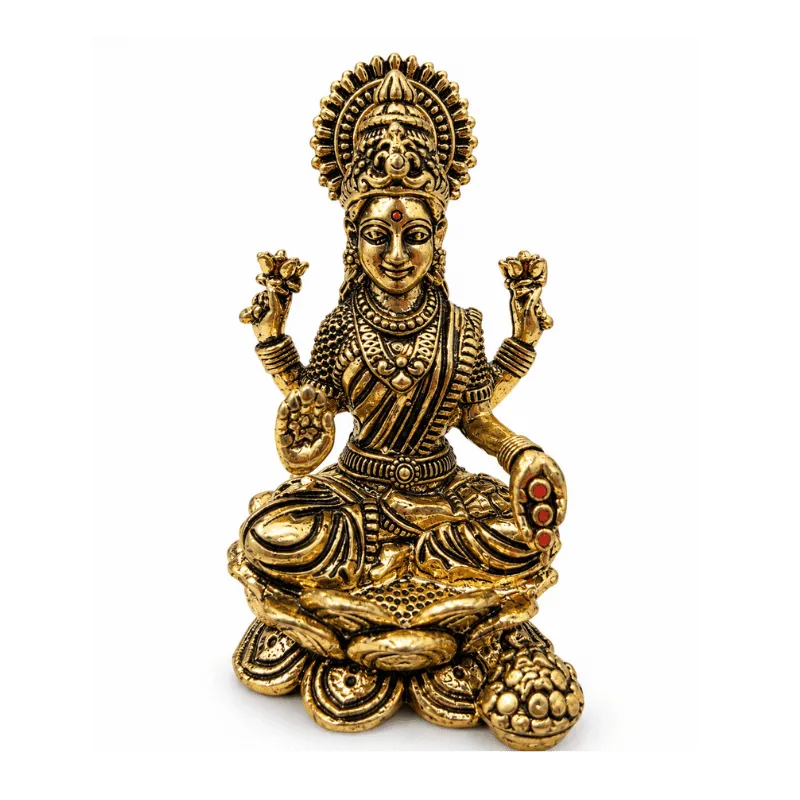 Brass Lakshmi Maa XS Miniature-Statue-Global Food Hub