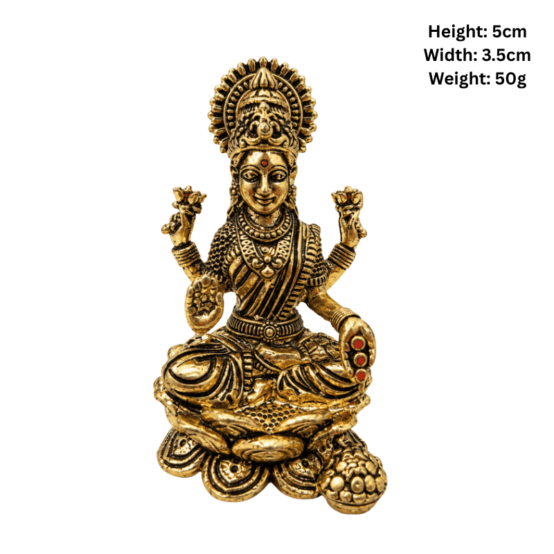 Brass Lakshmi Maa XS Miniature-Statue-Global Food Hub