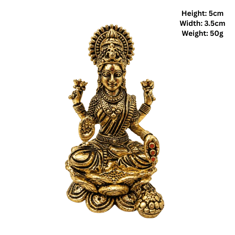 Brass Lakshmi Maa XS Miniature-Statue-Global Food Hub