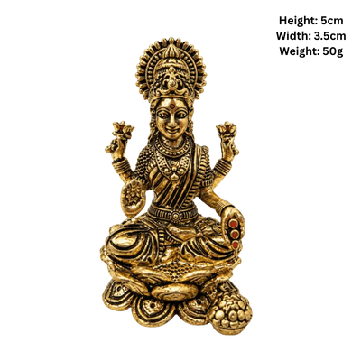 Brass Lakshmi Maa XS Miniature-Statue-Global Food Hub
