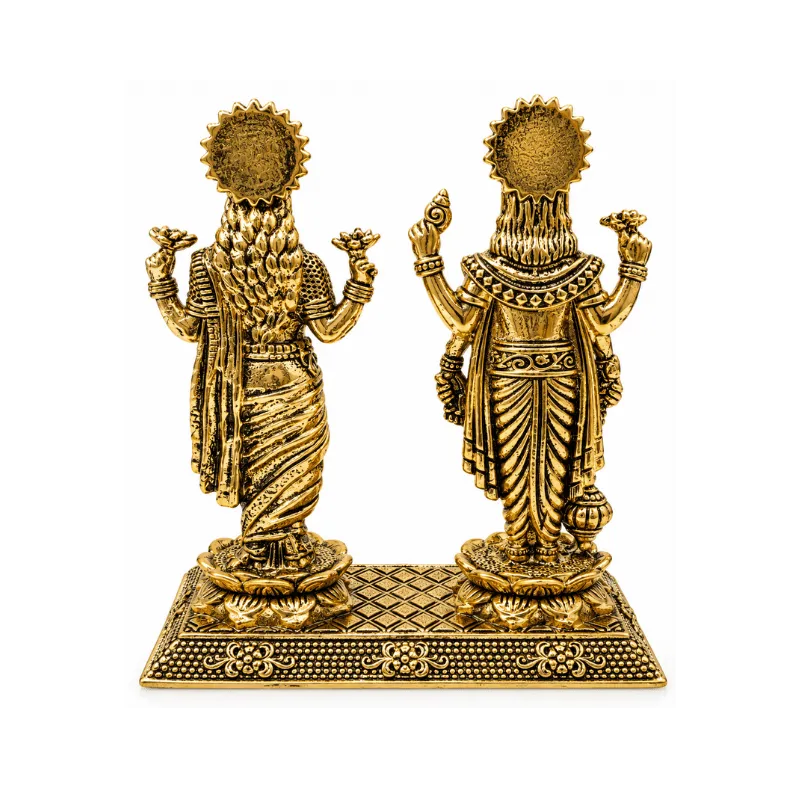 Brass Lakshmi Narayan S Miniature Statue-Global Food Hub