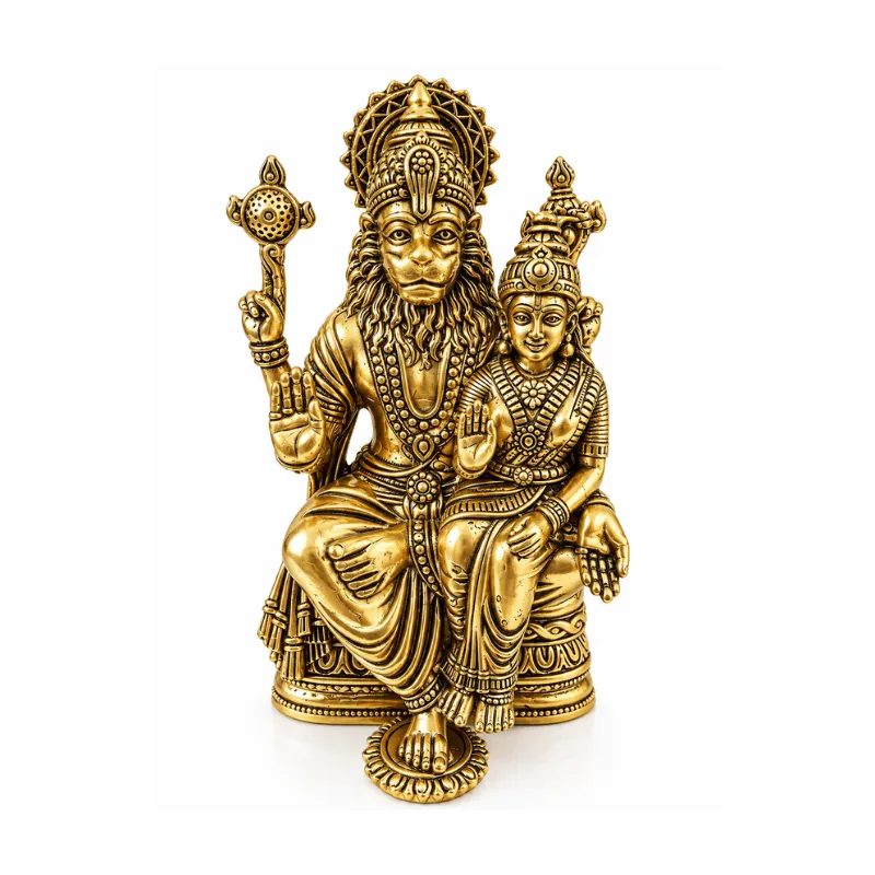 Brass Lakshmi Narsimha L Miniature Statue-Global Food Hub