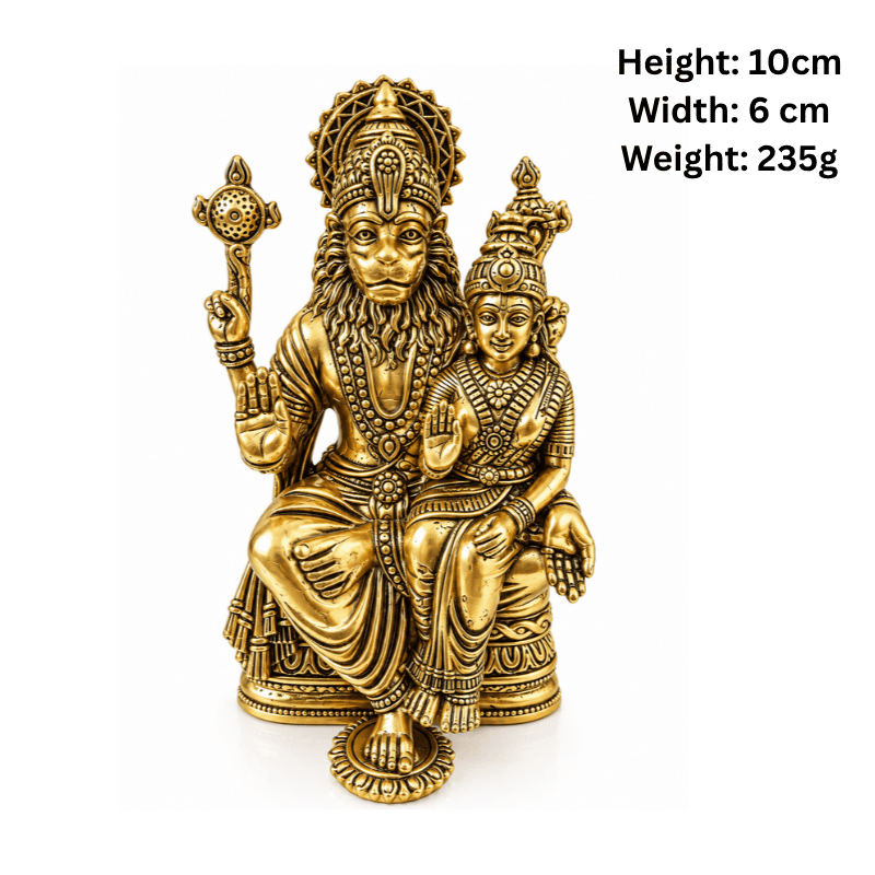 Brass Lakshmi Narsimha L Miniature Statue-Global Food Hub