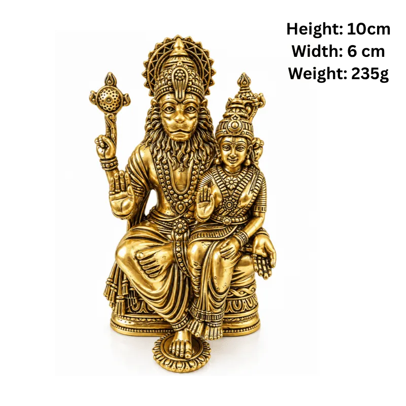 Brass Lakshmi Narsimha L Miniature Statue-Global Food Hub