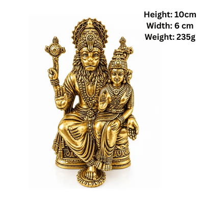 Brass Lakshmi Narsimha L Miniature Statue-Global Food Hub