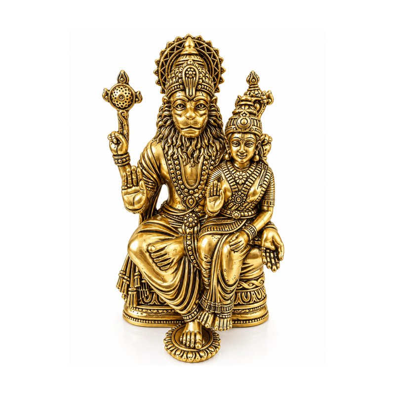 Brass Lakshmi Narsimha M Miniature Statue-Global Food Hub