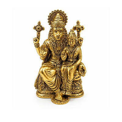 Brass Lakshmi Narsimha XS Miniature Statue-Global Food Hub