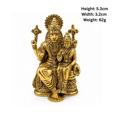 Brass Lakshmi Narsimha XS Miniature Statue-Global Food Hub