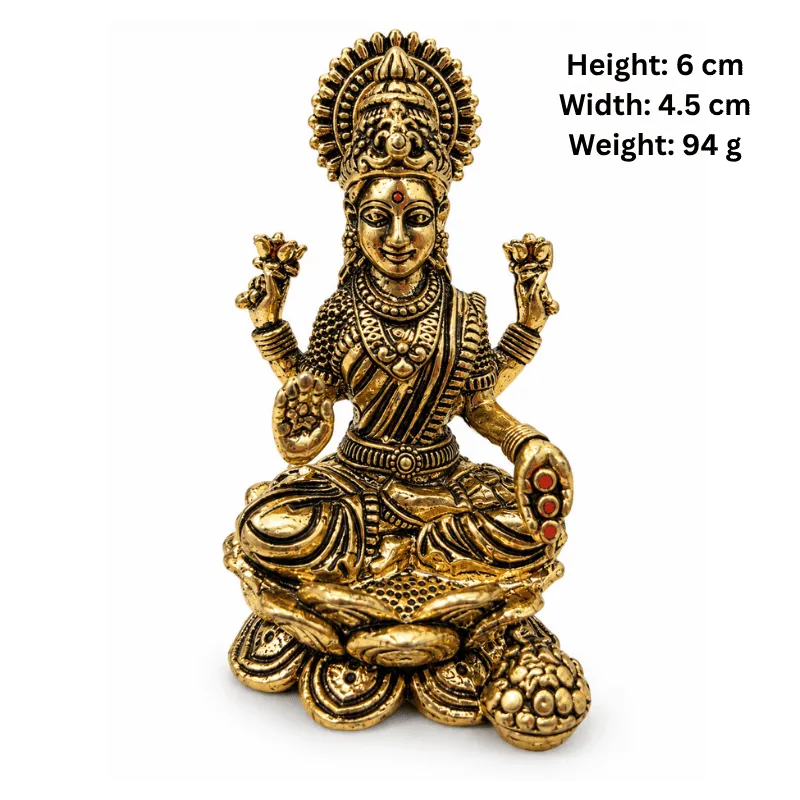 Brass Maa Lakshmi S Miniature-Statue-Global Food Hub