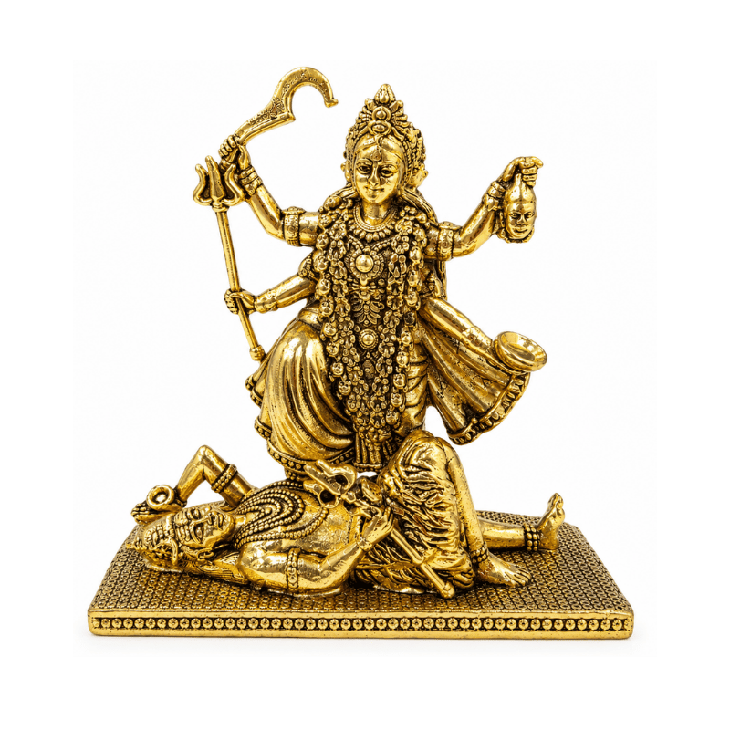 Brass Mahisasur Mardini Durga Miniature Statue-Global Food Hub