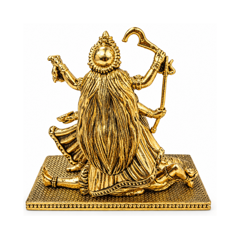 Brass Mahisasur Mardini Durga Miniature Statue-Global Food Hub
