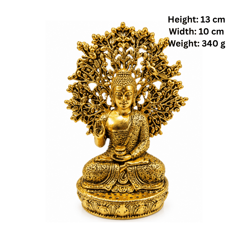 Brass Meditating Buddha L Statue-Global Food Hub