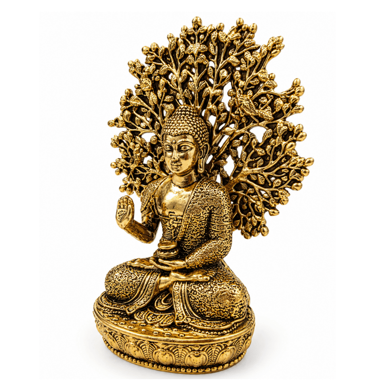 Brass Meditating Buddha XS Miniature Statue-Global Food Hub