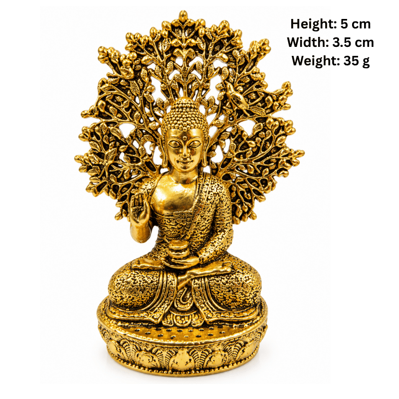 Brass Meditating Buddha XS Miniature Statue-Global Food Hub