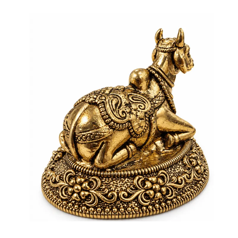 Brass Nandi S Miniature-Statue-Global Food Hub