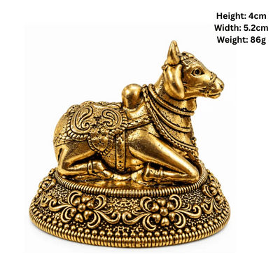 Brass Nandi S Miniature-Statue-Global Food Hub