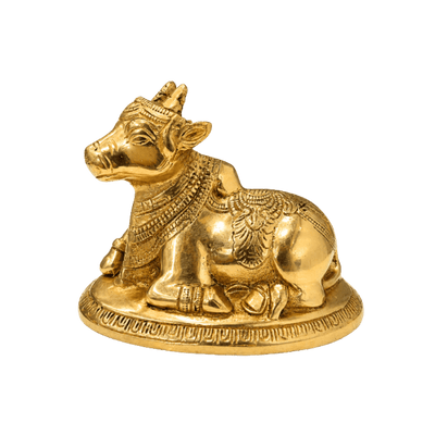 Brass Nandi Statue : Weight- 920g-Global Food Hub