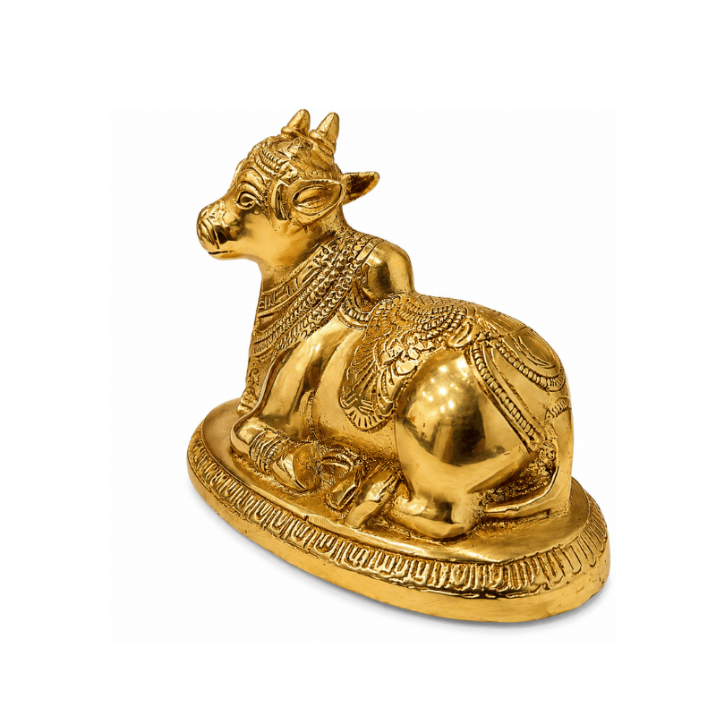 Brass Nandi Statue : Weight- 920g-Global Food Hub