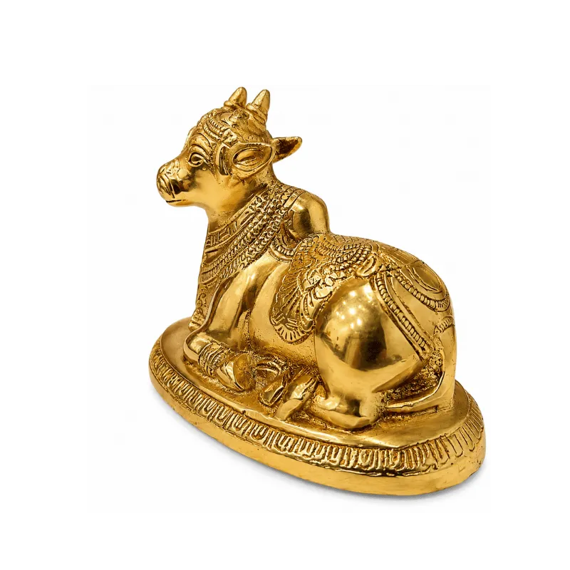 Brass Nandi Statue : Weight- 920g-Global Food Hub