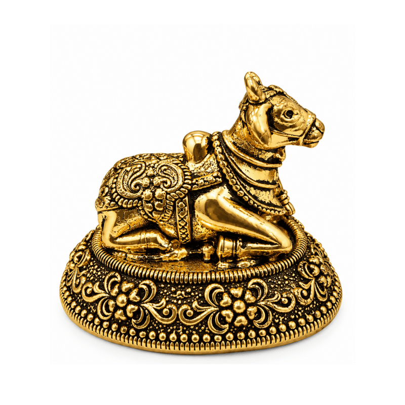 Brass Nandi XS Miniature-Statue-Global Food Hub