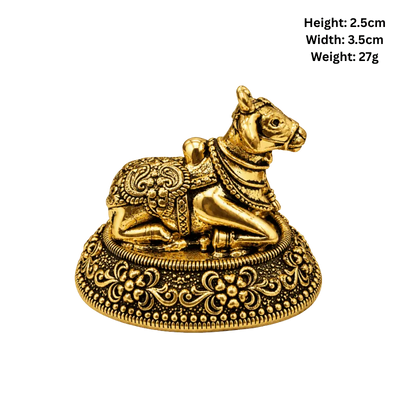Brass Nandi XS Miniature-Statue-Global Food Hub