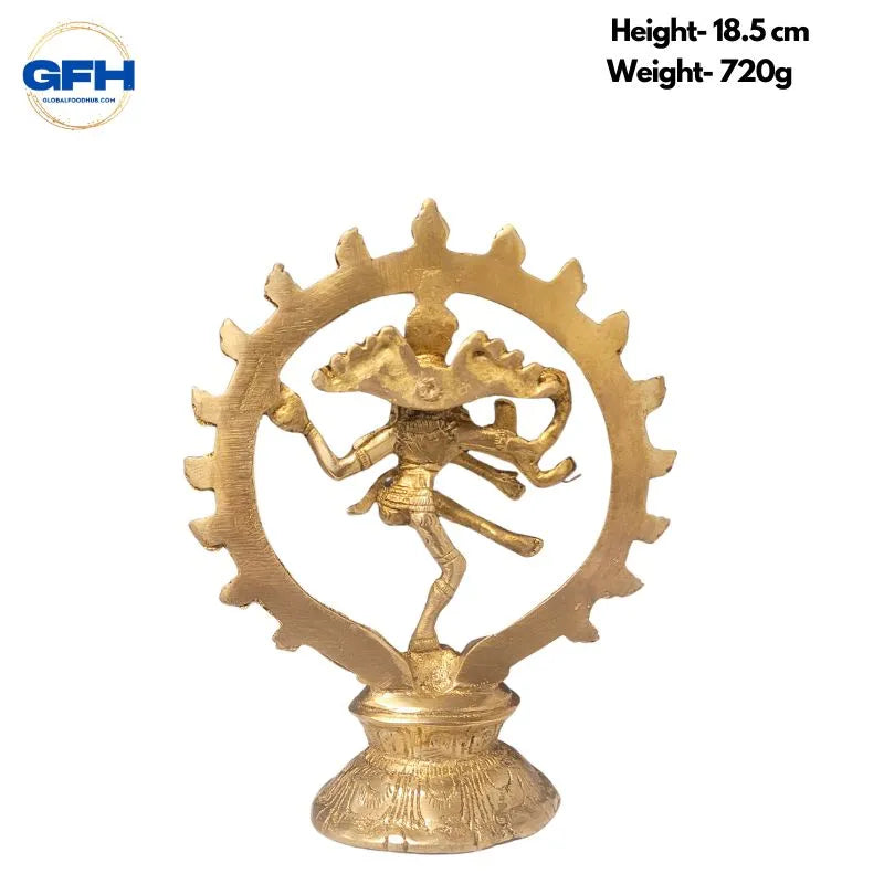 Brass Nataraj Statue -18.5 cm-Global Food Hub