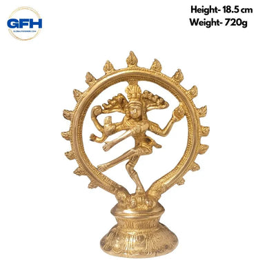 Brass Nataraj Statue -18.5 cm-Global Food Hub