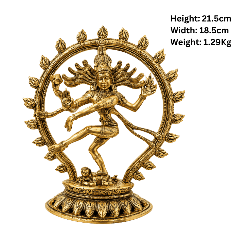 Brass Natarajan Statue : Weight- 1.29Kg-Global Food Hub