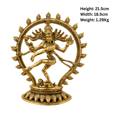 Brass Natarajan Statue : Weight- 1.29Kg-Global Food Hub