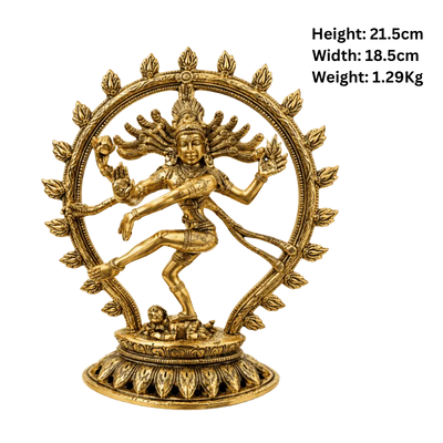 Brass Natarajan Statue : Weight- 1.29Kg-Global Food Hub