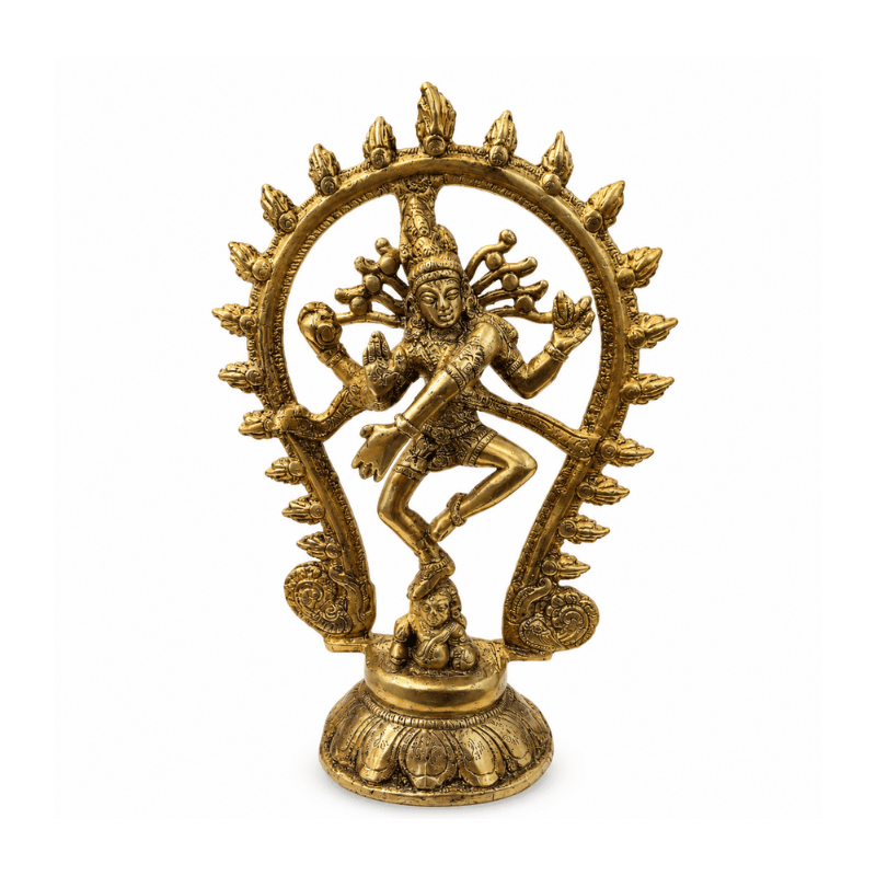 Brass Natarajan Statue: Weight 940g-Global Food Hub