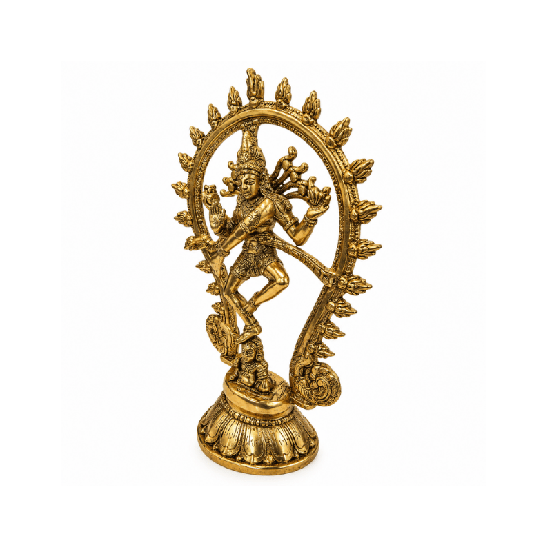 Brass Natarajan Statue: Weight 940g-Global Food Hub