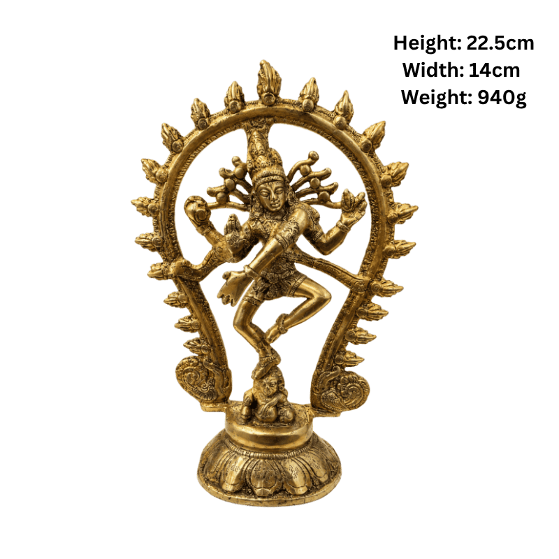 Brass Natarajan Statue: Weight 940g-Global Food Hub