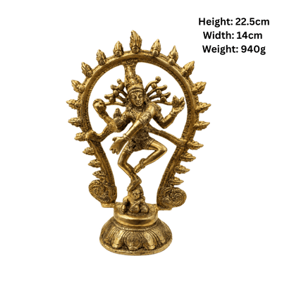 Brass Natarajan Statue: Weight 940g-Global Food Hub
