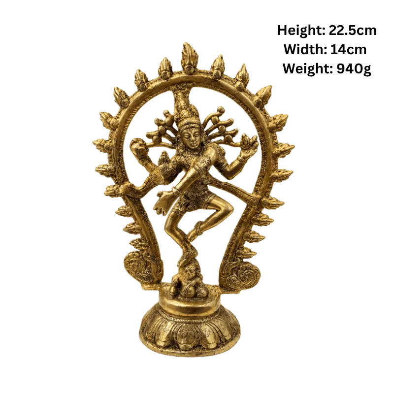 Brass Natarajan Statue: Weight 940g-Global Food Hub