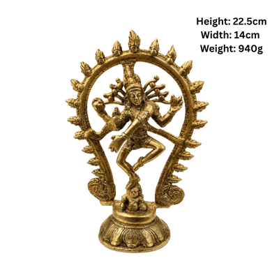 Brass Natarajan Statue: Weight 940g-Global Food Hub