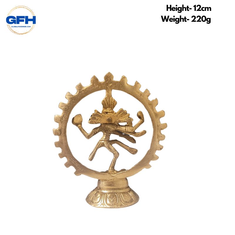 Brass Natraj Statue - 12cm-Global Food Hub