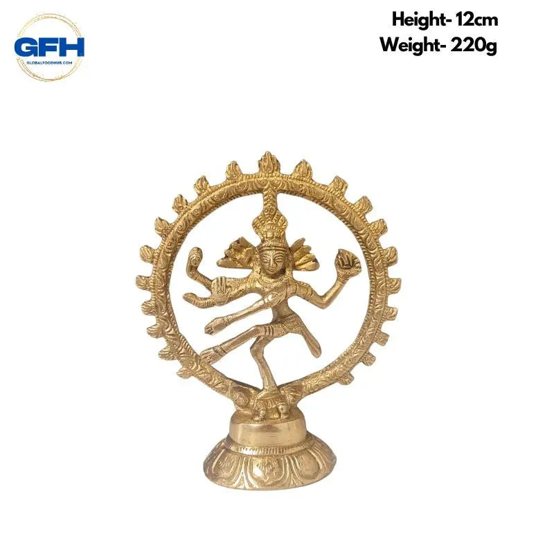 Brass Natraj Statue - 12cm-Global Food Hub