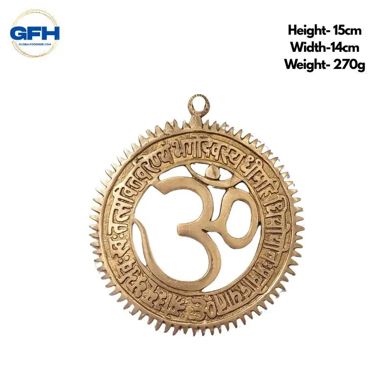 Brass OM Gayatri Mantra Medium-Global Food Hub