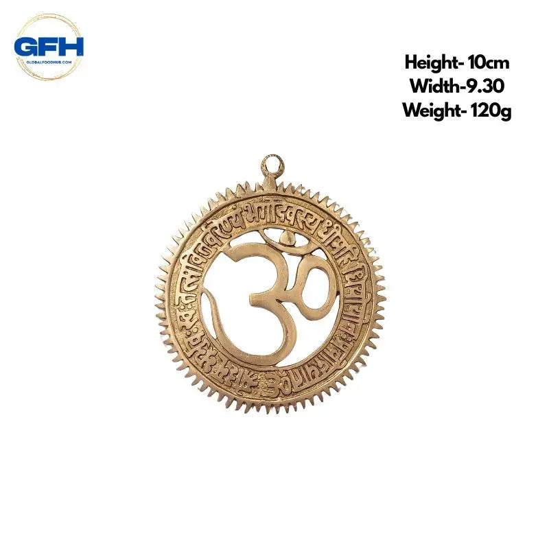 Brass OM Gayatri Mantra Small-Global Food Hub