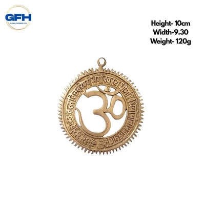 Brass OM Gayatri Mantra Small-Global Food Hub