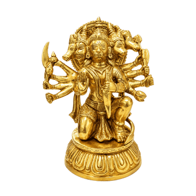 Brass Panchmukhi Hanuman - 4.3kg-Global Food Hub