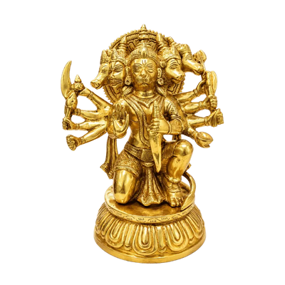 Brass Panchmukhi Hanuman - 4.3kg-Global Food Hub