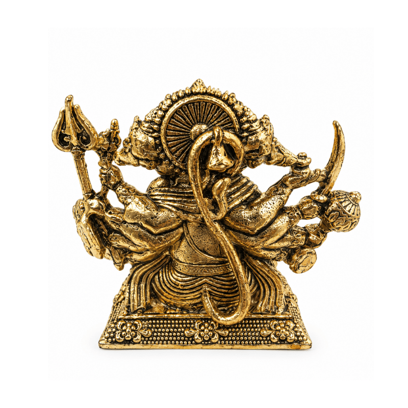 Brass Panchmukhi Hanuman L Statue-Global Food Hub