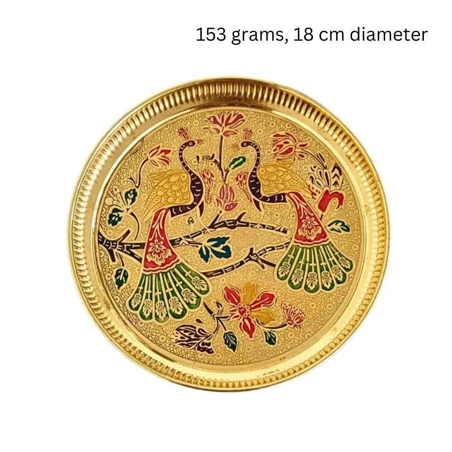 Brass Pooja Thali D7 Small-Global Food Hub