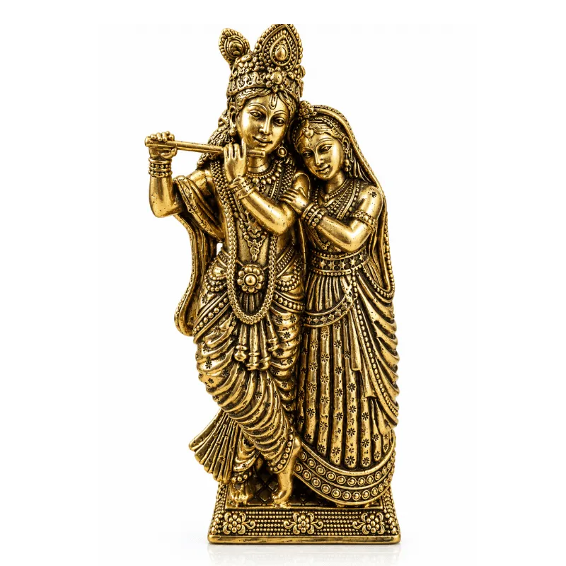 Brass Radha Krishna L Statue-Global Food Hub