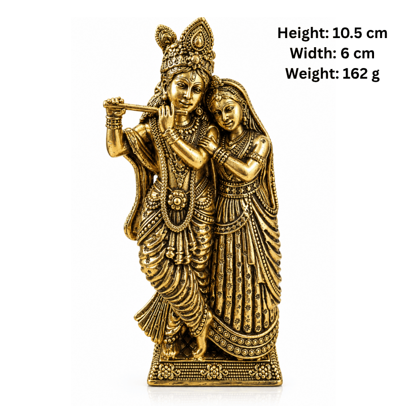 Brass Radha Krishna L Statue-Global Food Hub