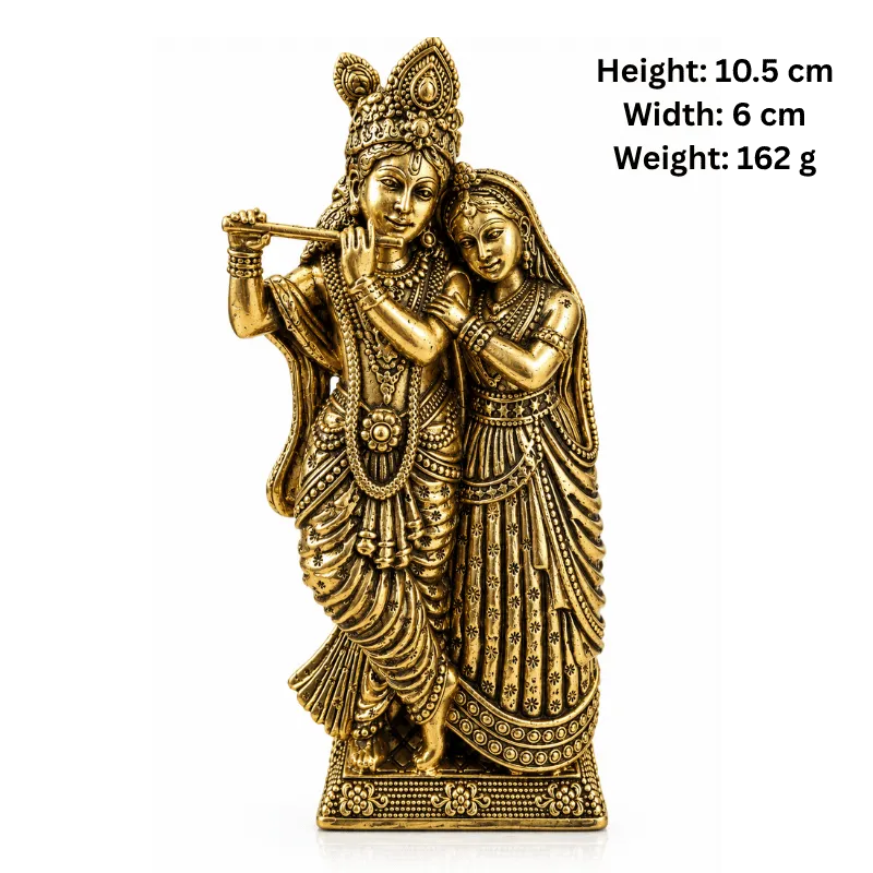 Brass Radha Krishna L Statue-Global Food Hub